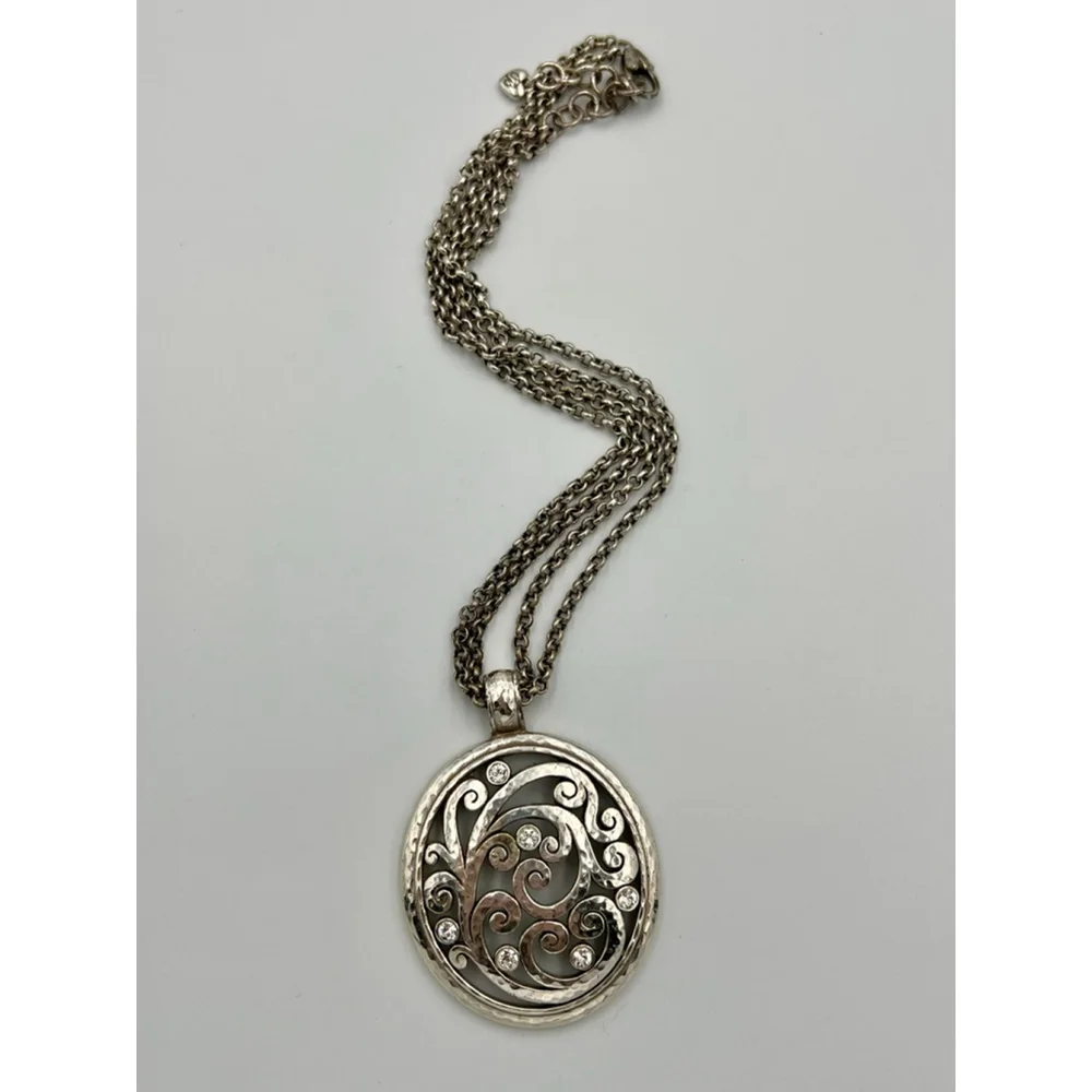 Brighton Silver Contempo Necklace with Crystal Accents 2039